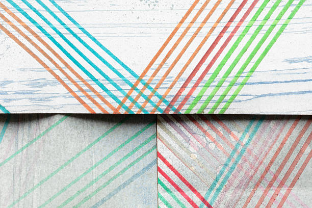Abstract background with stripes, watercolors on paper texture