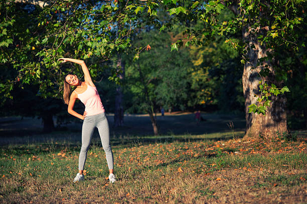 istock Young sportswoman exercising in the nature 2224482510