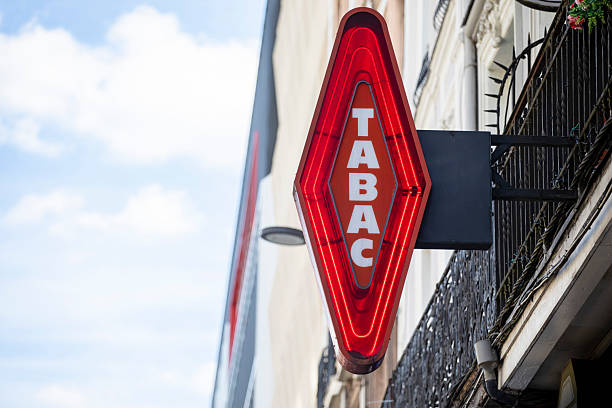 istock Tobacconist sign with a summer sky 2224483598