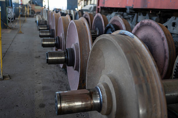 Locomotive bearings in a train workshop