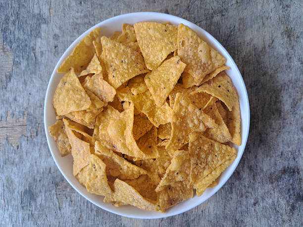 istock Tortilla Nachos Chips In A Bowl. Snack Menu. Top View. 2224496045