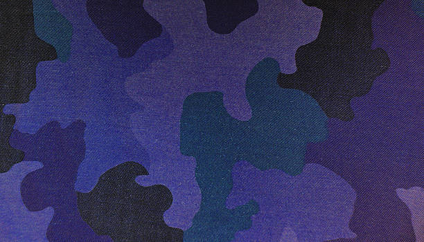 Seamless camouflage pattern. Navy camouflage clothing Blue black colors.