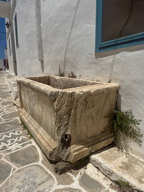 The Ancient Greek capital city of Kastro on the island of Sifnos in the Cyclades island chain, Mediterranean .