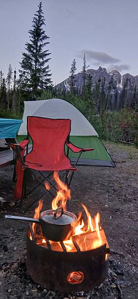 istock Tent ,chair an table for camping 2224526467