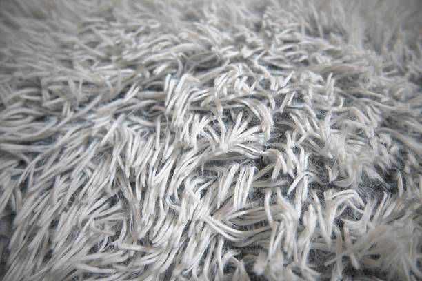 Gray furry material close up