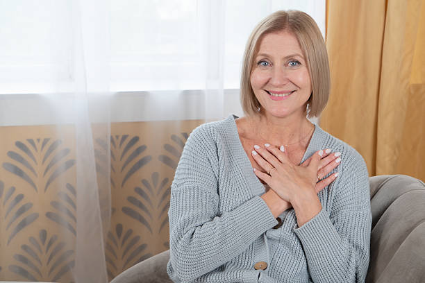 istock Blond senior woman relaxing 2224527302