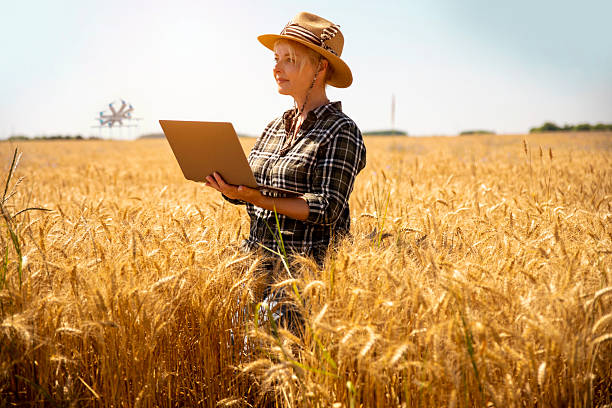 istock A female farmer sprays her crops with a drone 2224527475