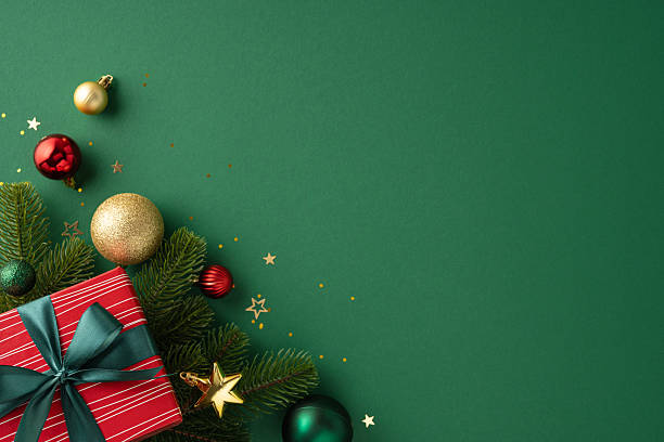 istock Festive composition featuring gift boxes and ornaments showcasing Christmas spirit and holiday vibes 2224532067