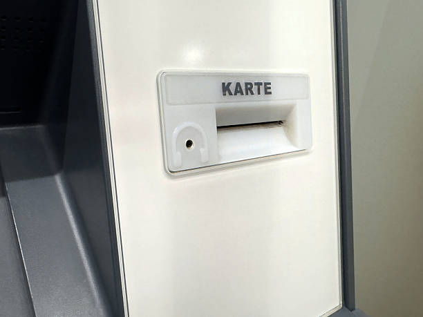 istock Atm card slot with german label on modern machine 2224543703
