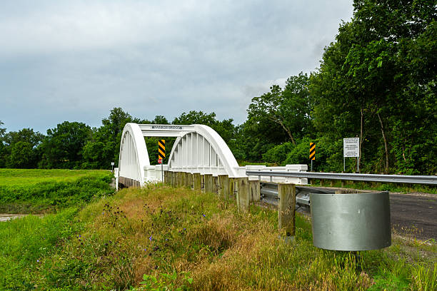 The historic Brush Creek Bridge, also known as the Rainbow Bridge. Located on the Kansas section of Route 66.  Baxter Springs, Kansas, USA.