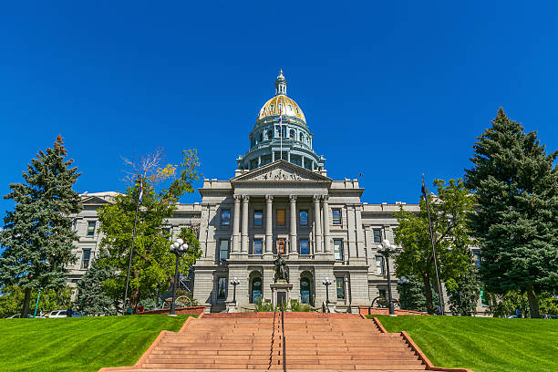 istock Colorado state Capitol building with blue sky in Denver city 2224552964