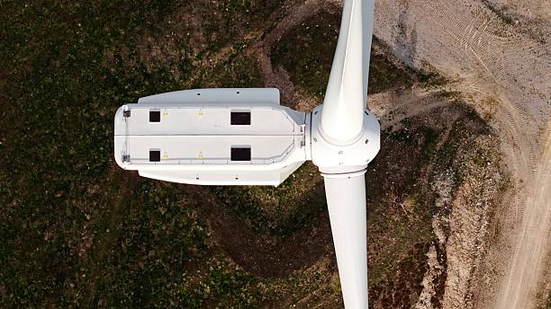 istock Directly Above Wind Turbine, Close-Up. Renewable Energy 2224553015