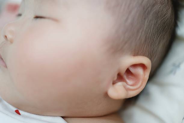 istock A close-up of a 5-month-old baby's ear. 2224556144