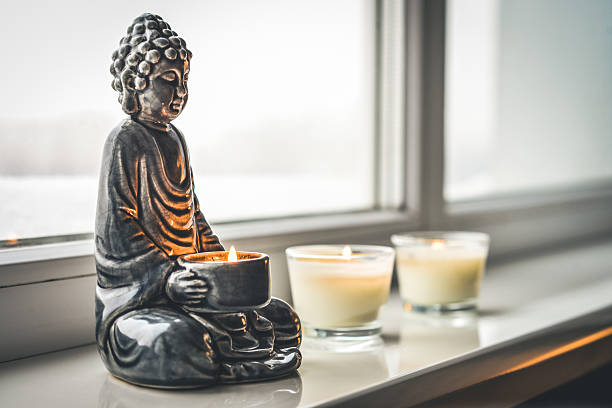 istock Candlestick in the shape of a buddha 2224558409