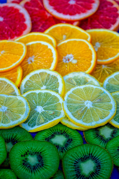 citrus fruit splashing isolated on white background