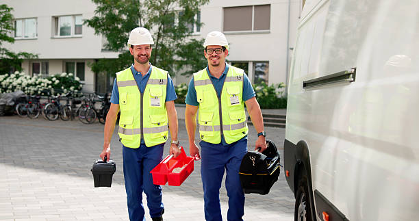 istock Skilled Workers On Duty, HVAC Electrician And Plumber 2224573390