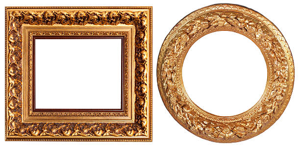 set of isolated picture frames gallery exhibition interior