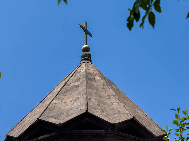 istock A cross is on top of a building 2224588290