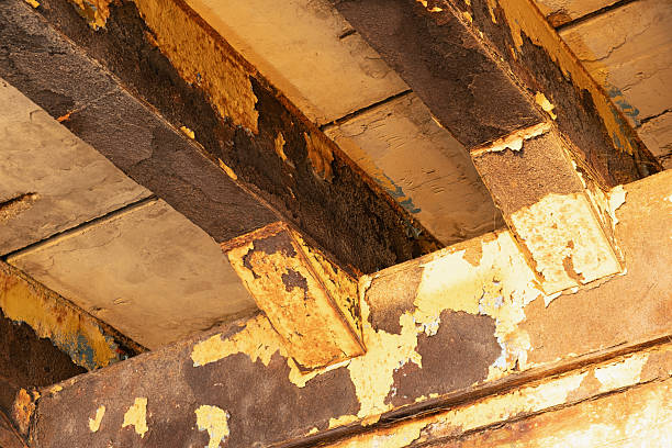 istock Texture Rusted metal construction old pier leads into ocean horizon during golden hour 2224594489