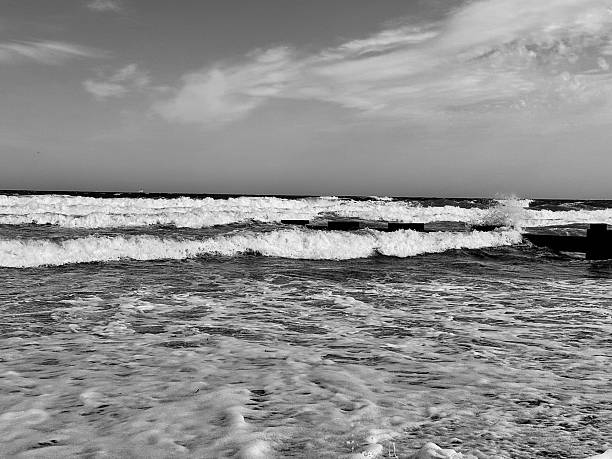 istock Breaking waves on Blyth beach in Northumberland 2224602635