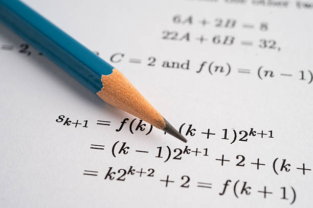 istock Pencil on mathematic formula exercise test paper in education school. 2224603654