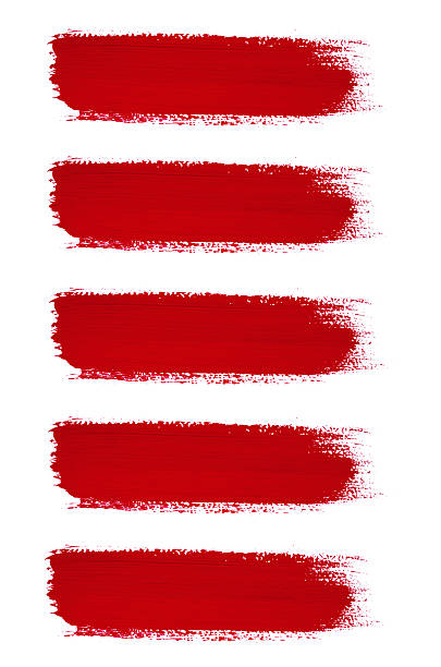 istock Red brush stroke isolated on grunge background 2224606216