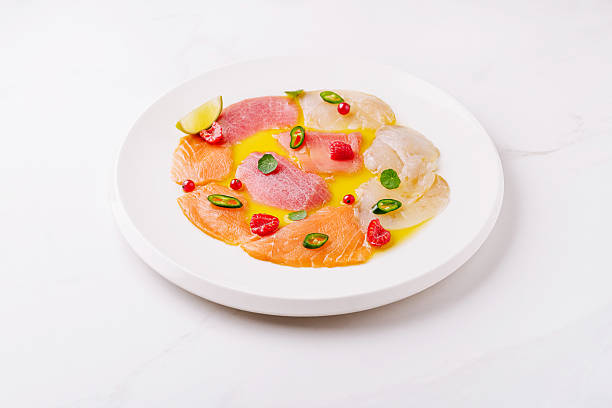 istock Ceviche featuring assorted seafood with fresh garnishes and vibrant colors 2224607103