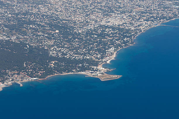 istock The coast of Greece, view from airplane 2224607157