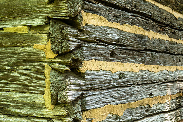 istock A corner of a log cabin 2224612441