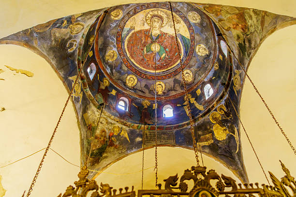 Ljubljana, Slovenia - August 15, 2024: Sts. Cyril and Methodius Church, an Eastern Orthodox church located in Trubar Park in Ljubljana