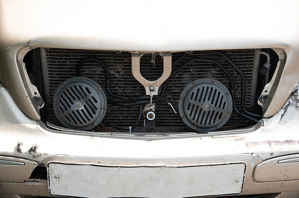 car hood after an accident