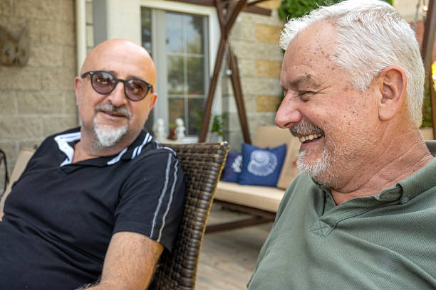 istock Men happiness at garden 2224635261