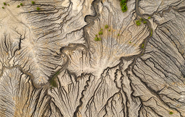 istock Aerial view of abandoned quarry. 2224636539