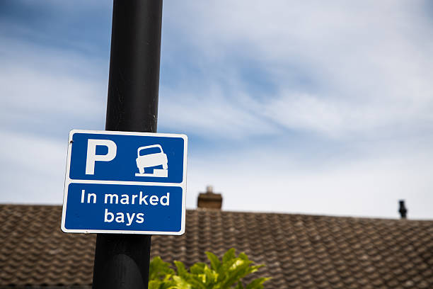 French camper van sign on a parking