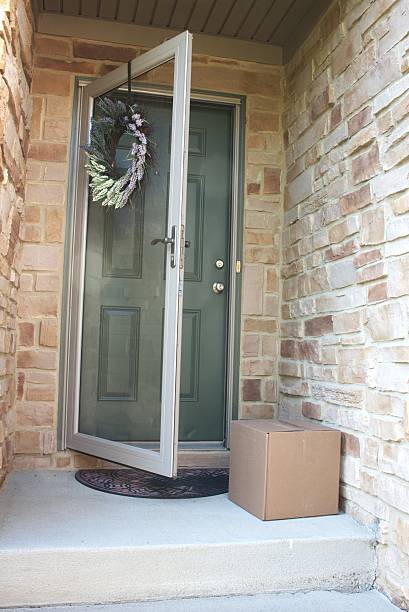 istock Package delivery at Residential Door 2224638054