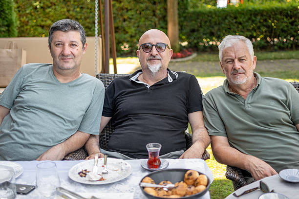 Men enjoyment to garden