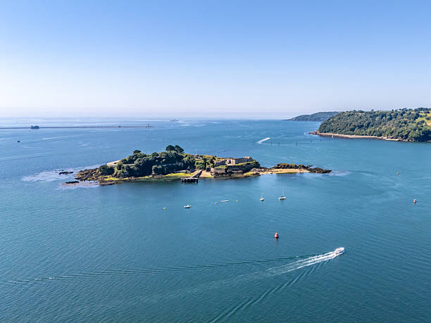 istock Drakes Island viewed from Plymouth 2224640739