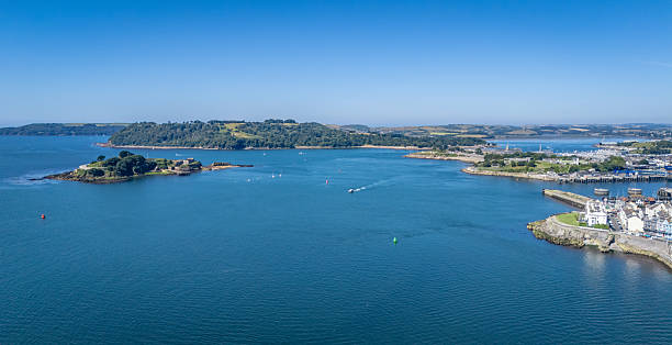 istock Drakes Island viewed from Plymouth 2224640745