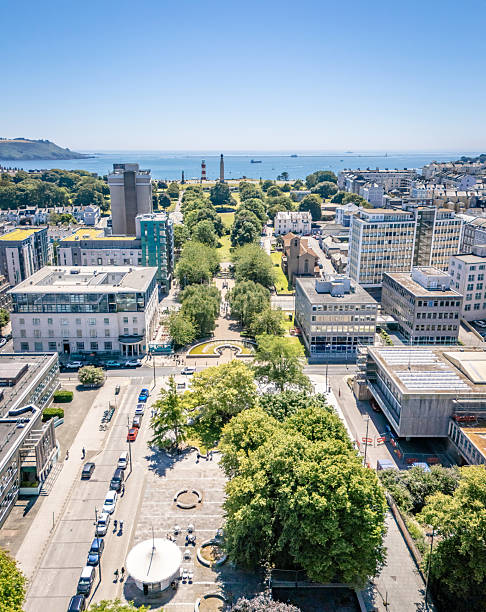 istock Tree lined Armada Way pleas to Plymouth Hoe 2224640930