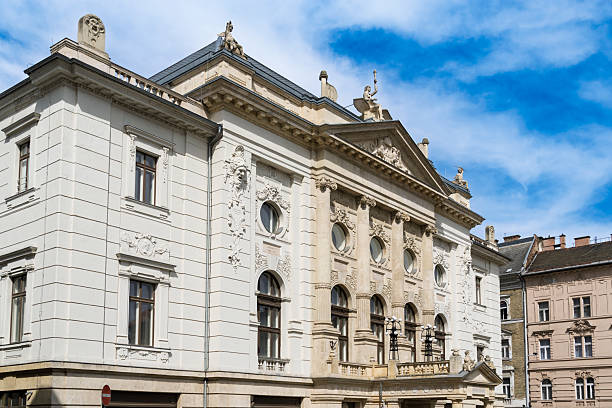 Buda, Budapest, Hungary - April, 2025:  Budai Vegado concert hall in Buda, Budapest
