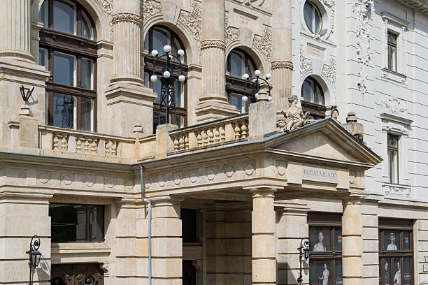 Buda, Budapest, Hungary - April, 2025:  Budai Vegado concert hall in Buda, Budapest