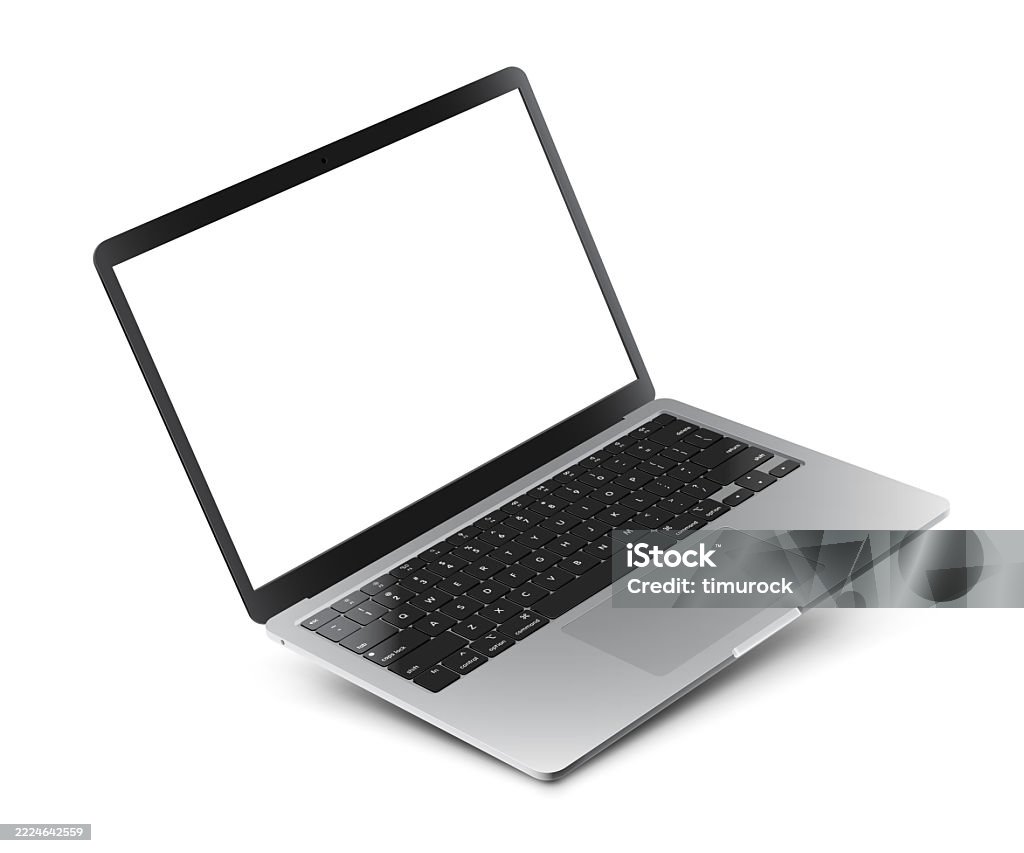 Vektorový notebook s prázdnou prázdnou bílou obrazovkou - Bez autorských poplatků Přenosný počítač - Počítač vektorové obrázky Vektorový notebook s prázdnou prázdnou bílou obrazovkou - Bez autorských poplatků Přenosný počítač - Počítač vektorové obrázky