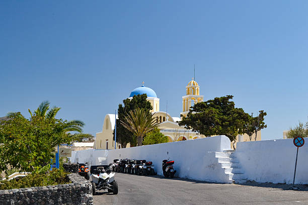 Santorini, also known as Thera, is a Greek island in the Aegean Sea, famous for its unique landscape, whitewashed villages, and stunning sunsets