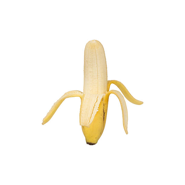 istock Banana opened, isolated on white background 2224656057