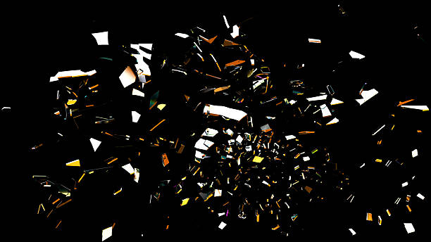 istock Shattered Glass Orange Yellow Highlights Black 2224659742