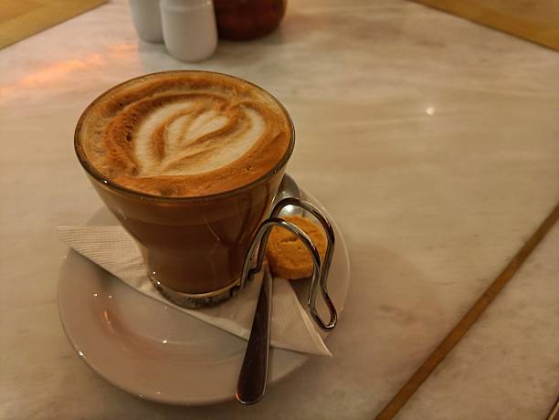 istock Hot coffee latte, a favorite beverage for relaxing at cafes 2224667890