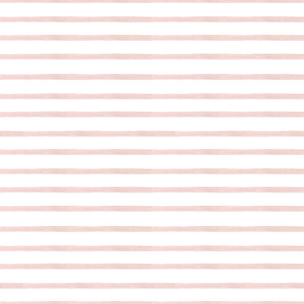 istock Soft pastel pink horizontal stripes in delicate muted tones watercolor seamless pattern isolated on white background. Brush stroke lines for textile design, wallpaper, packaging, wedding invitation 2224670519