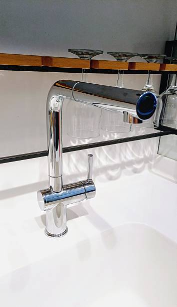 istock Chrome bathroom sink faucet 2224671736