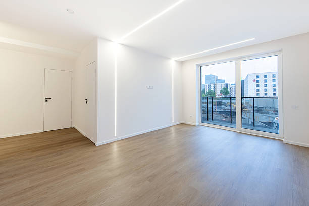 istock Modern Minimalist Apartment Interior With Balcony and Large Windows 2224676648