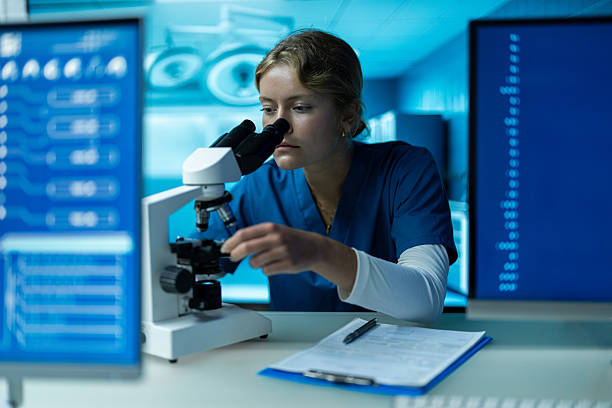 istock Woman technician in Medical laboratory. 2224678672
